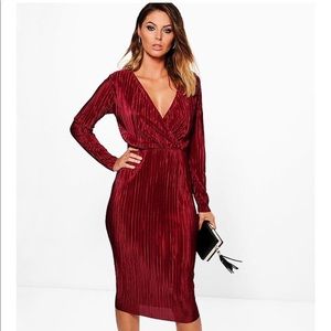 Black slinky Midi Dress